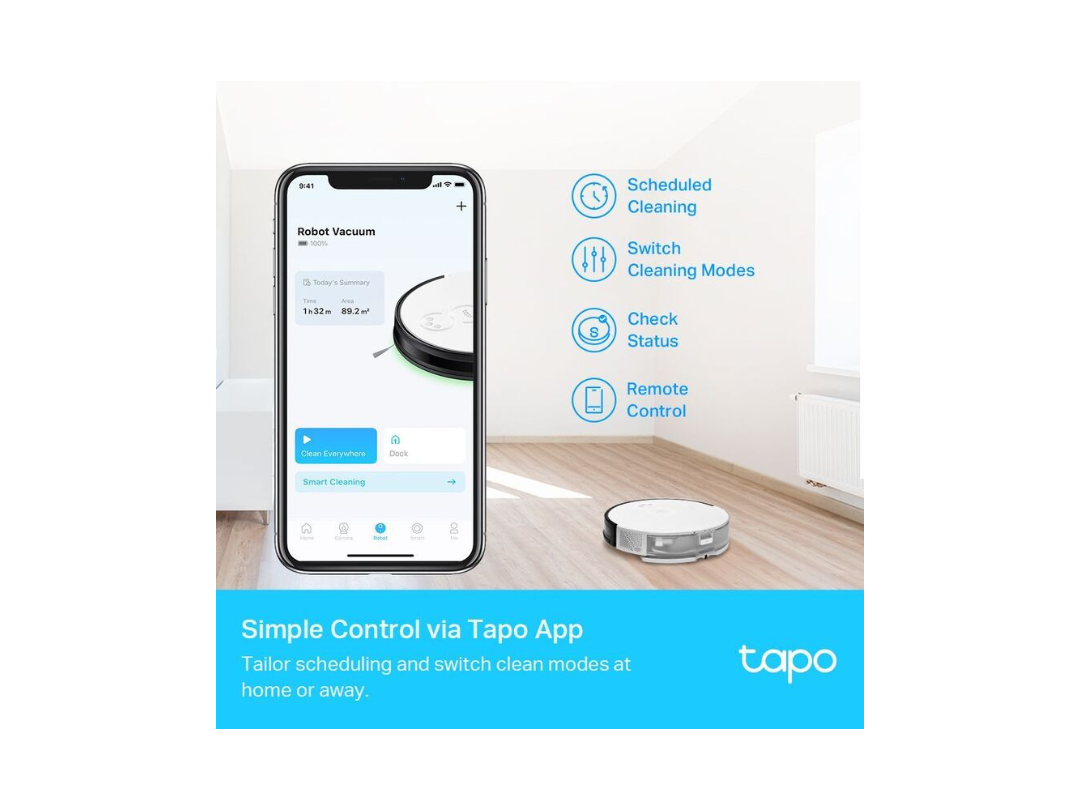 TP-Link TAPO RV10 Robot Vacuum cleaner & Mop TP-Link TAPO RV10 Robot Vacuum cleaner & Mop